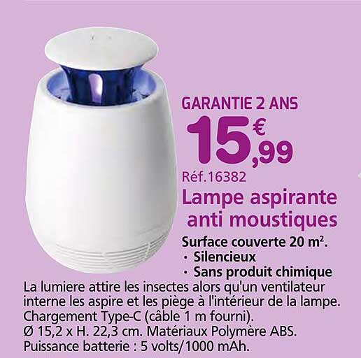 Lampe aspirante anti moustiques