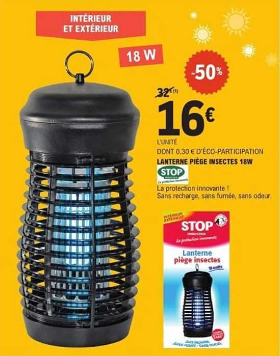 LANTERNE PIÈGE INSECTES 18W