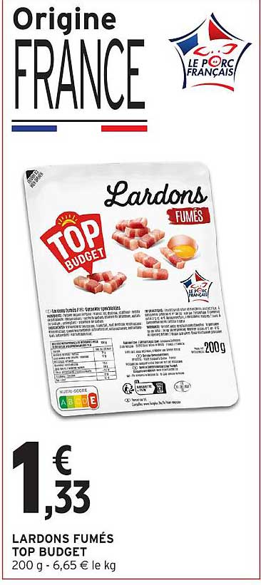 LARDONS FUMÉS TOP BUDGET