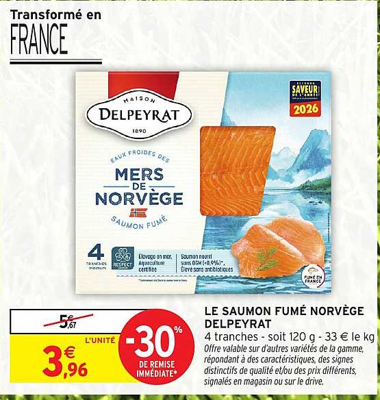 LE SAUMON FUMÉ NORVÈGE DELPEYRAT