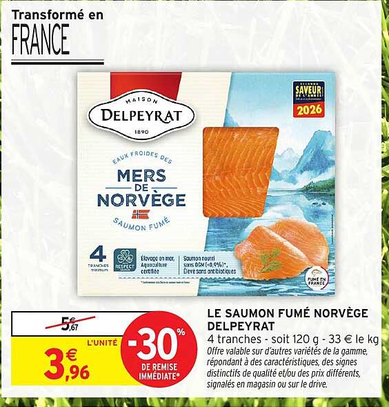 LE SAUMON FUMÉ NORVÈGE DELPEYRAT
