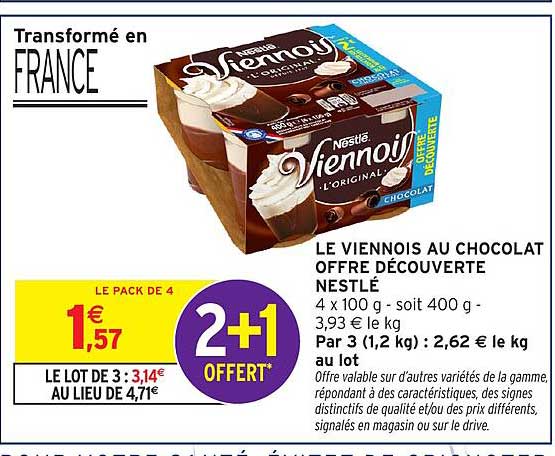LE VIENNOIS AU CHOCOLAT OFFRE DÉCOUVERTE NESTLÉ