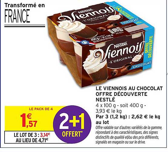 LE VIENNOIS AU CHOCOLAT OFFRE DÉCOUVERTE NESTLÉ