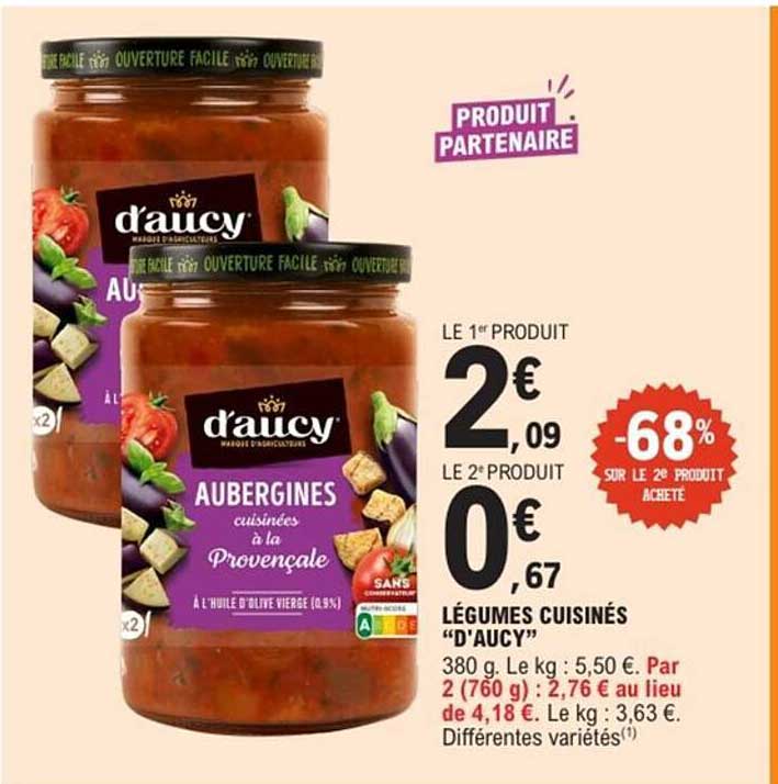 LÉGUMES CUISINÉS "D'AUCY"