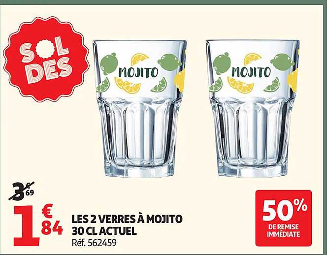 LES 2 VERRES À MOJITO 30 CL ACTUEL Réf. 562459