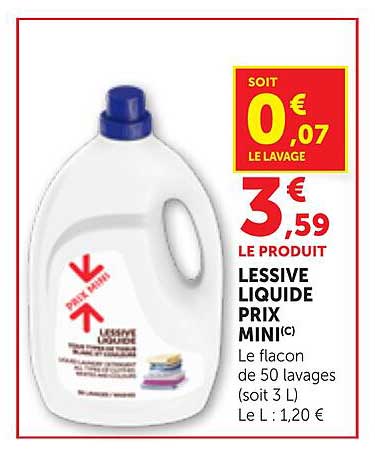 LESSIVE LIQUIDE PRIX MINI(C)
