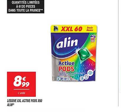 LESSIVE XXL ACTIVE PODS X60 ALIN