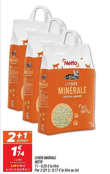 LITIÈRE MINÉRALE NETTO