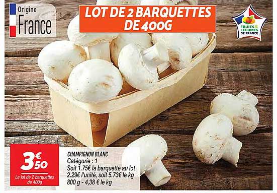 LOT DE 2 BARQUETTES DE 400G