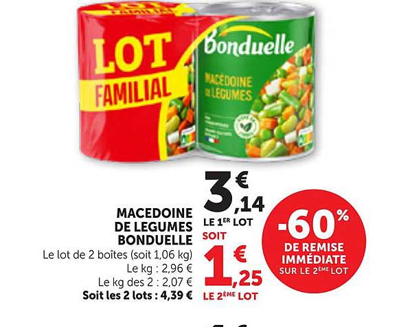 MACEDOINE DE LEGUMES BONDUELLE