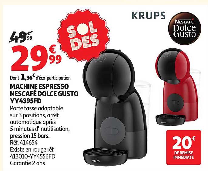 MACHINE ESPRESSO NESCAFÉ DOLCE GUSTO YY4395FD
