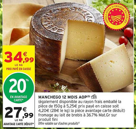 MANCHEGO 12 MOIS AOP