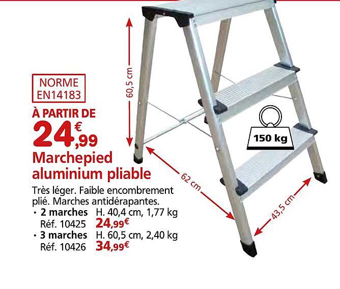 Marchépied aluminium pliable