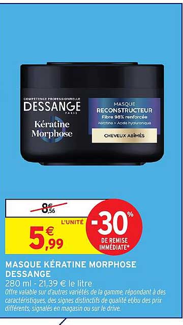 MASQUE KÉRATINE MORPHOSE DESSANGE