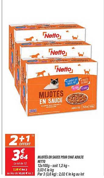 MIJOTÉS EN SAUCE POUR CHAT ADULTE