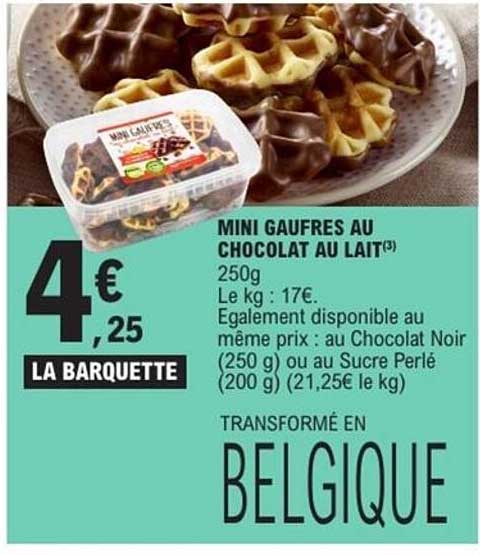MINI GAUFRES AU CHOCOLAT AU LAIT