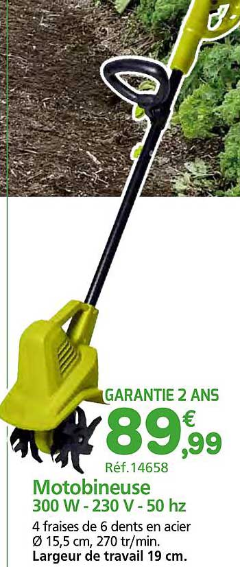 Motobineuse 300 W - 230 V - 50 hz