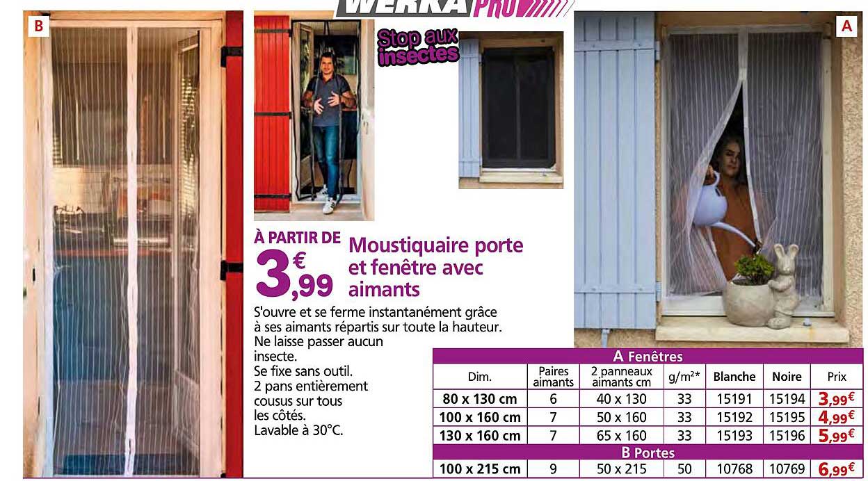 Moustiquaire porte et fenêtre avec aimants