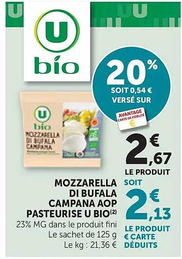MOZZARELLA DI BUFALA CAMPANA AOP PASTEURISÉ U BIO(2)