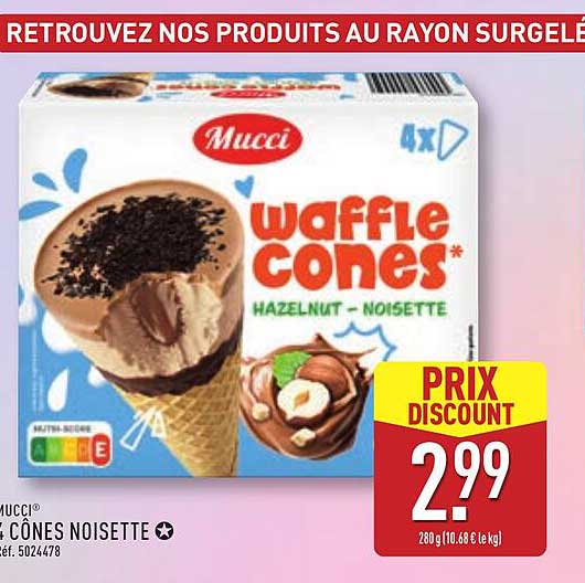 MUCCI 4 CÔNES NOISETTE