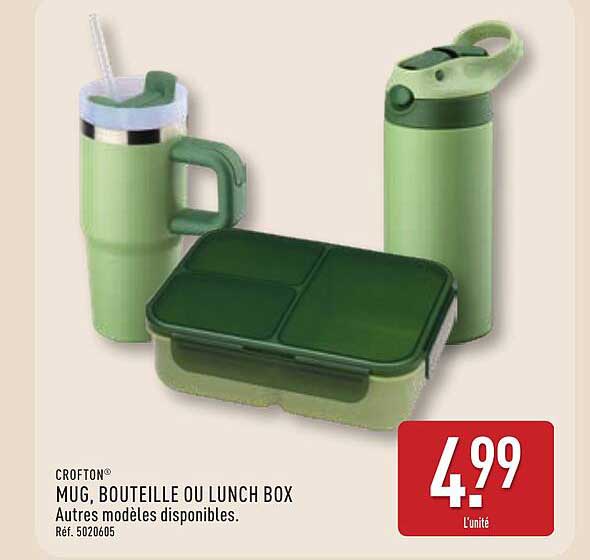 MUG, BOUTEILLE OU LUNCH BOX