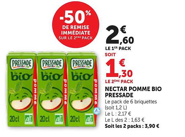 NECTAR POMME BIO PRESSADE
