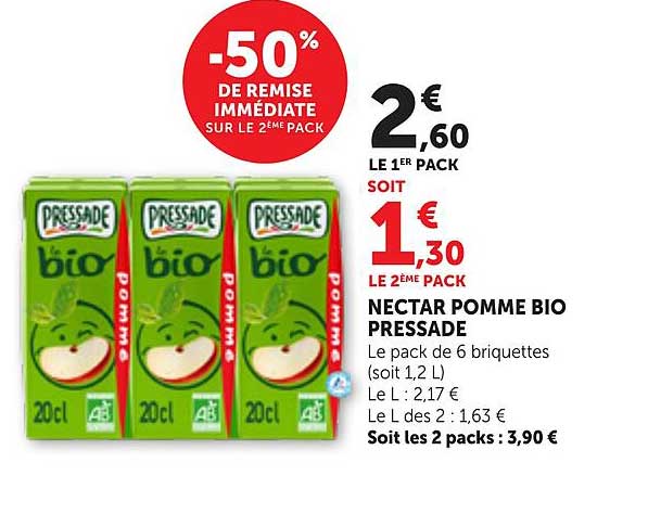NECTAR POMME BIO PRESSADE