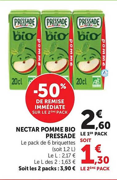 NECTAR POMME BIO PRESSADE