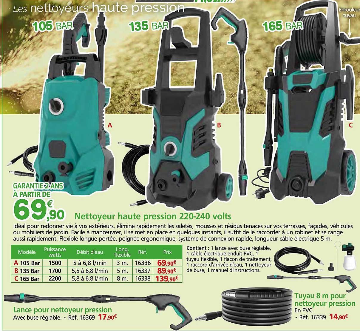 Nettoyeur haute pression 220-240 volts