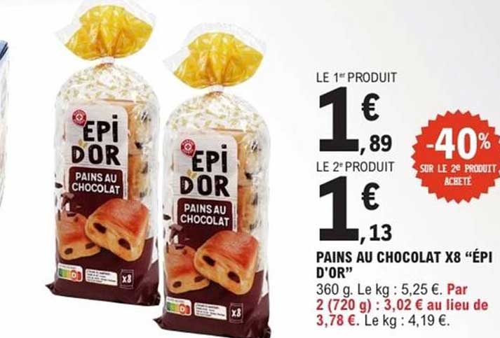 PAINS AU CHOCOLAT X8 “EPI D’OR”
