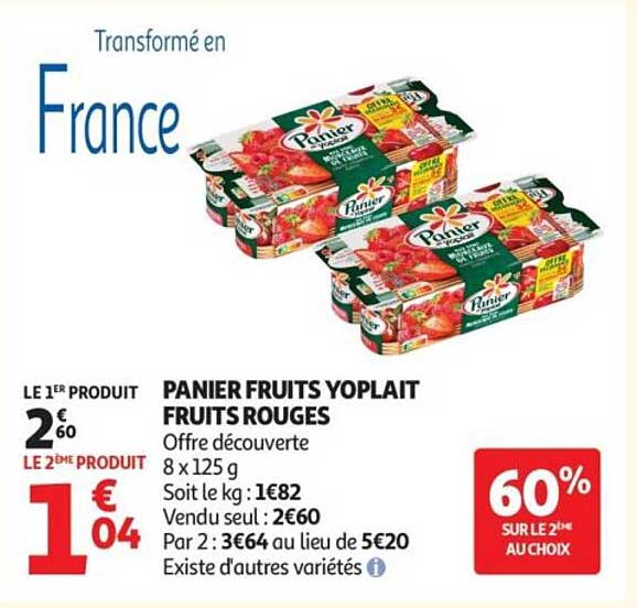 PANIER FRUITS YOPLAIT FRUITS ROUGES