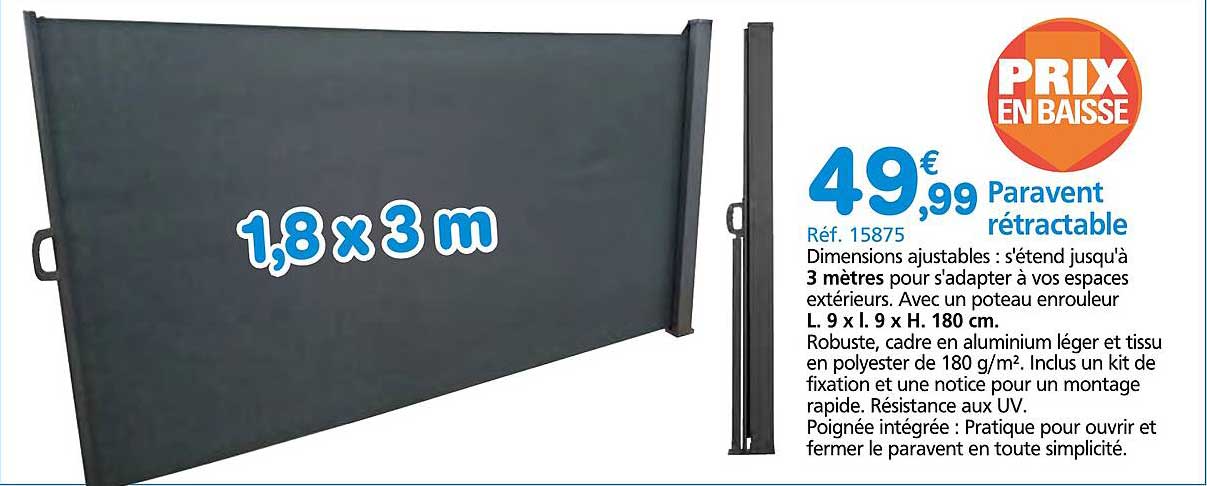 Paravent rétractable