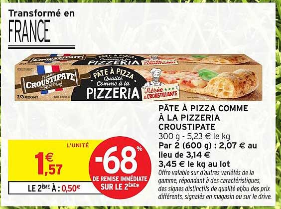 PÂTE À PIZZA COMME À LA PIZZERIA CROUSTIPATE