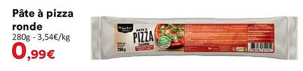 Pâte à pizza ronde