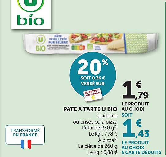 PATE A TARTE U BIO