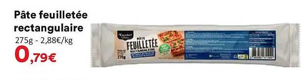 Pâte feuilletée rectangulaire