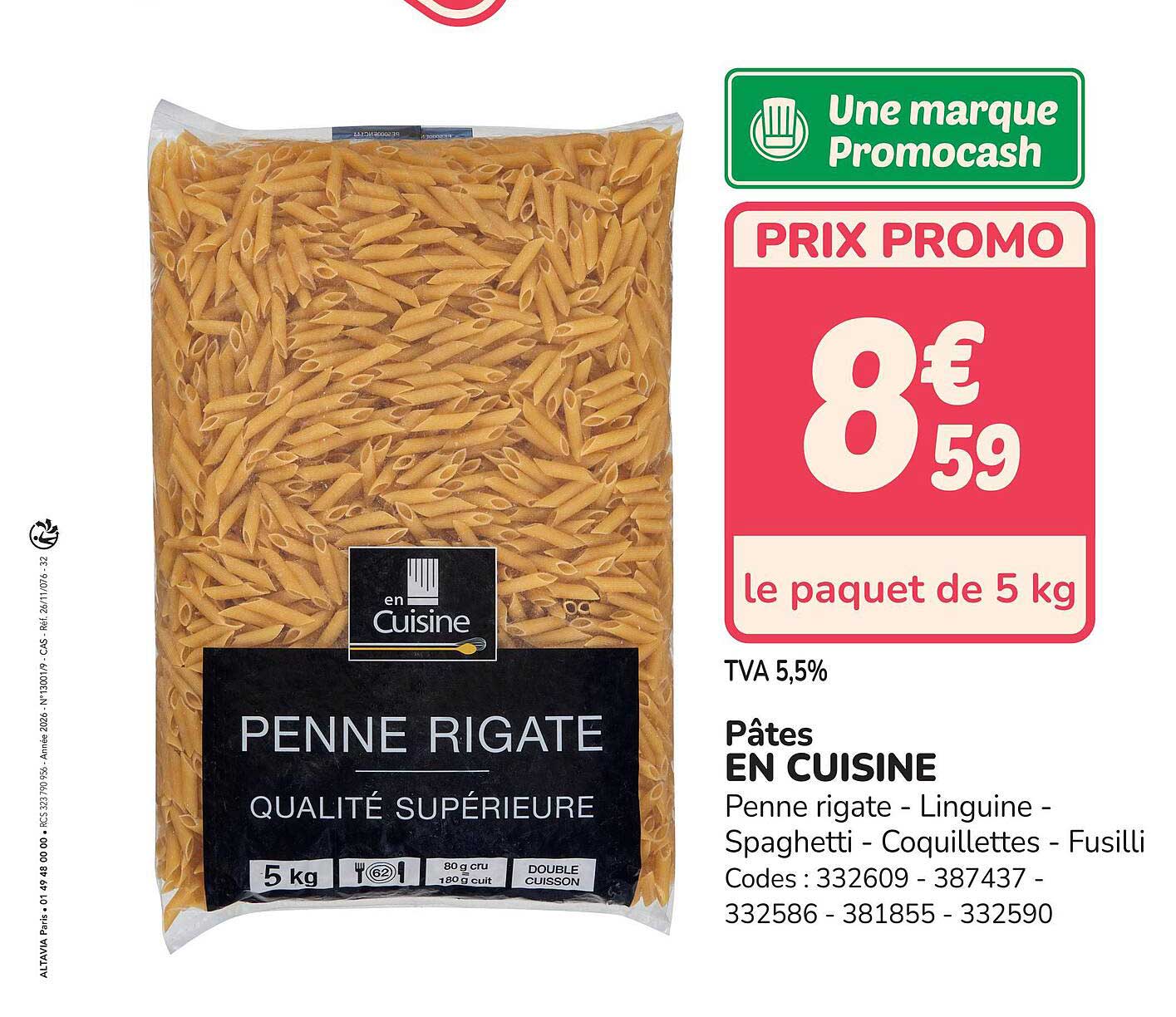 Pâtes EN CUISINE Penne rigate - Linguine - Spaghetti - Coquillettes - Fusilli