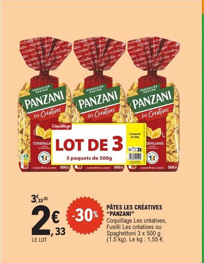 PÂTES LES CRÉATIVES "PANZANI"