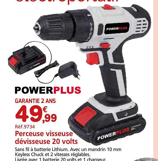 Perceuse visseuse dévisseuse 20 volts