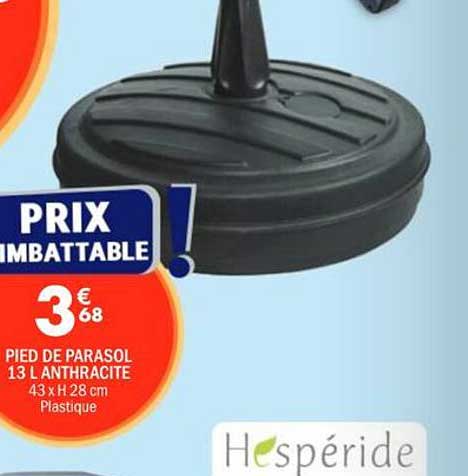 PIED DE PARASOL 13 L ANTHRACITE