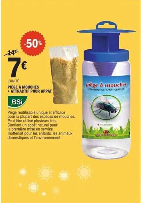 PIÈGE À MOUCHES + ATTRACTIF POUR APPAT