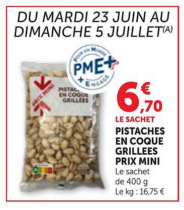 PISTACHES EN COQUE GRILLEES PRIX MINI