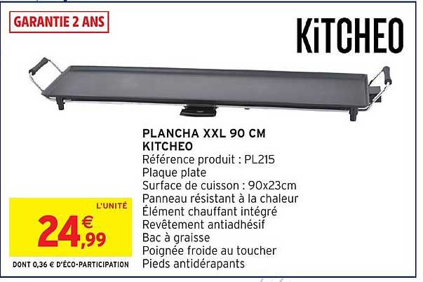 PLANCHA XXL 90 CM KITCHEO