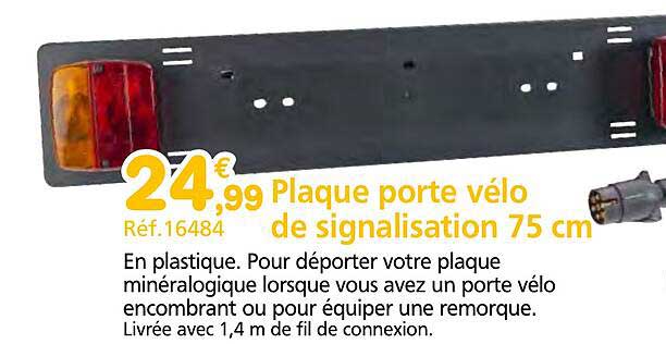 Plaque porte vélo de signalisation 75 cm