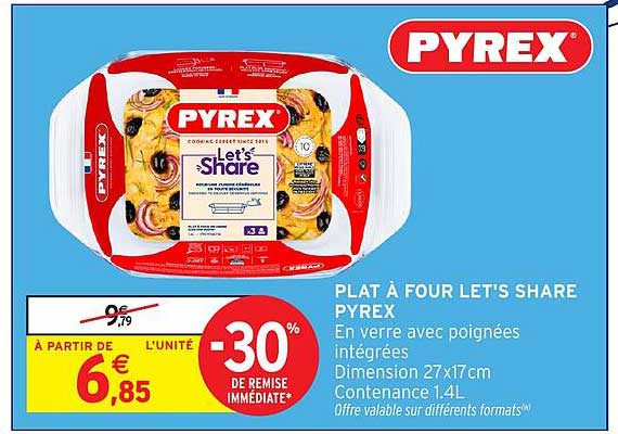 PLAT À FOUR LET'S SHARE PYREX