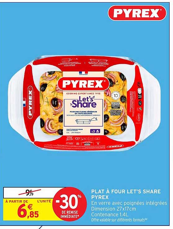 PLAT À FOUR LET'S SHARE PYREX