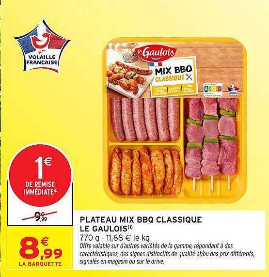 PLATEAU MIX BBQ CLASSIQUE LE GAULOIS