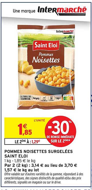 POMMES NOISETTES SURGELÉES SAINT ELOI
