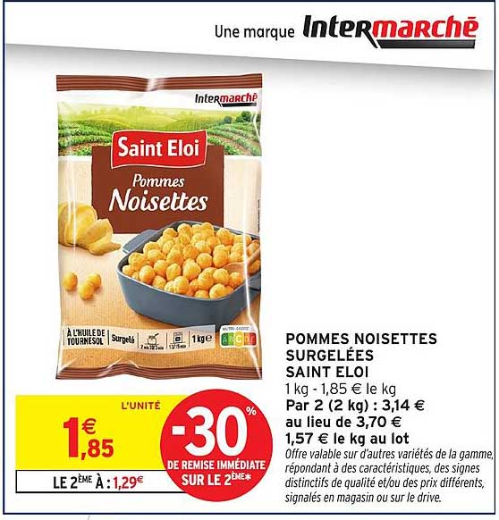 POMMES NOISETTES SURGELÉES SAINT ELOI
