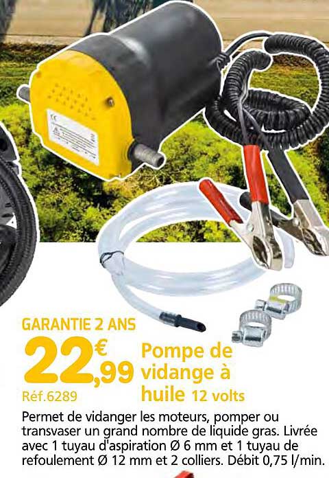 Pompe de vidange à huile 12 volts